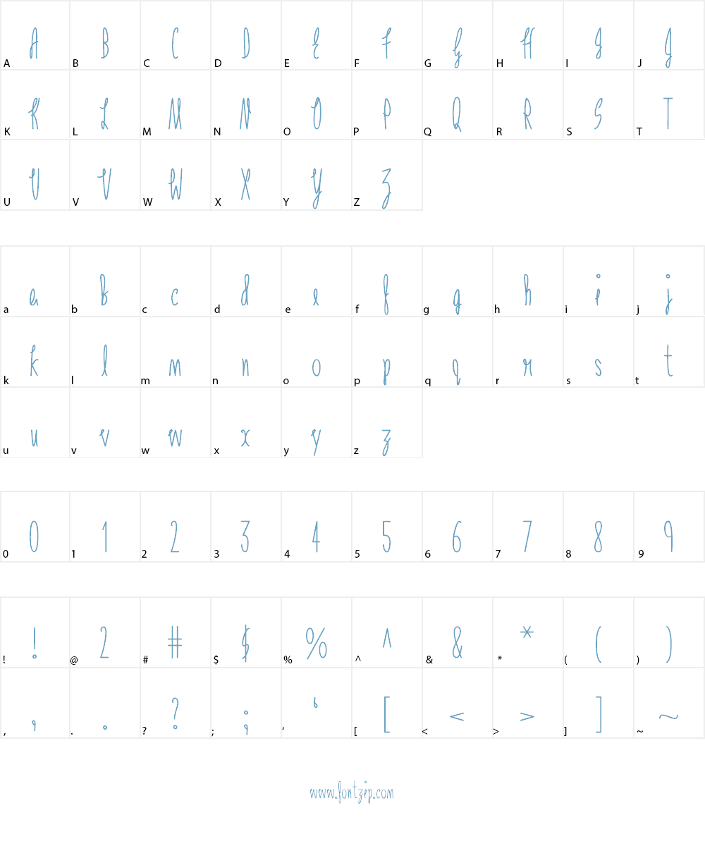 Tidy Toothbrush 101 Font Character